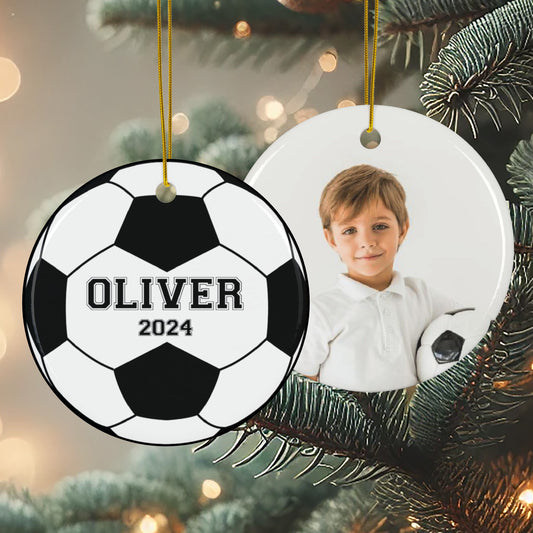 Ceramic Soccer Ornament
