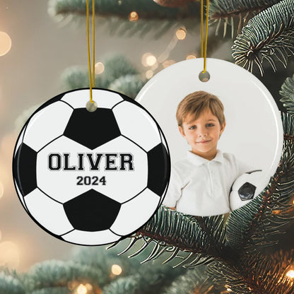 Ceramic Soccer Ornament