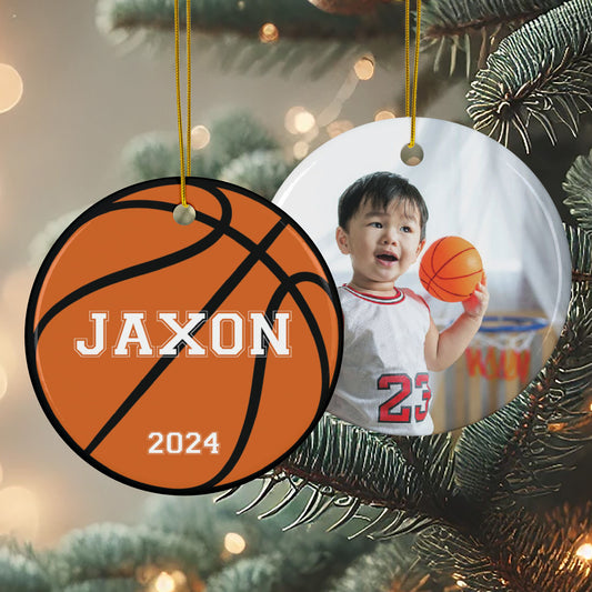 Ceramic Basketball Ornament