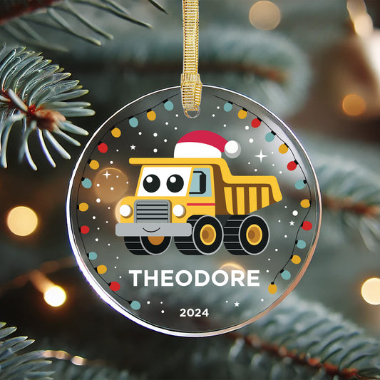Acrylic Dump Truck Ornament