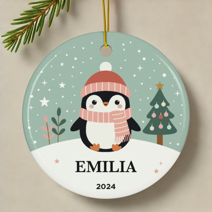 Ceramic Penguin Ornament