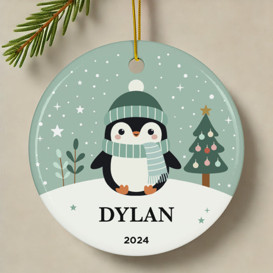 Ceramic Penguin Ornament