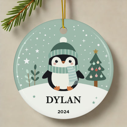 Ceramic Penguin Ornament