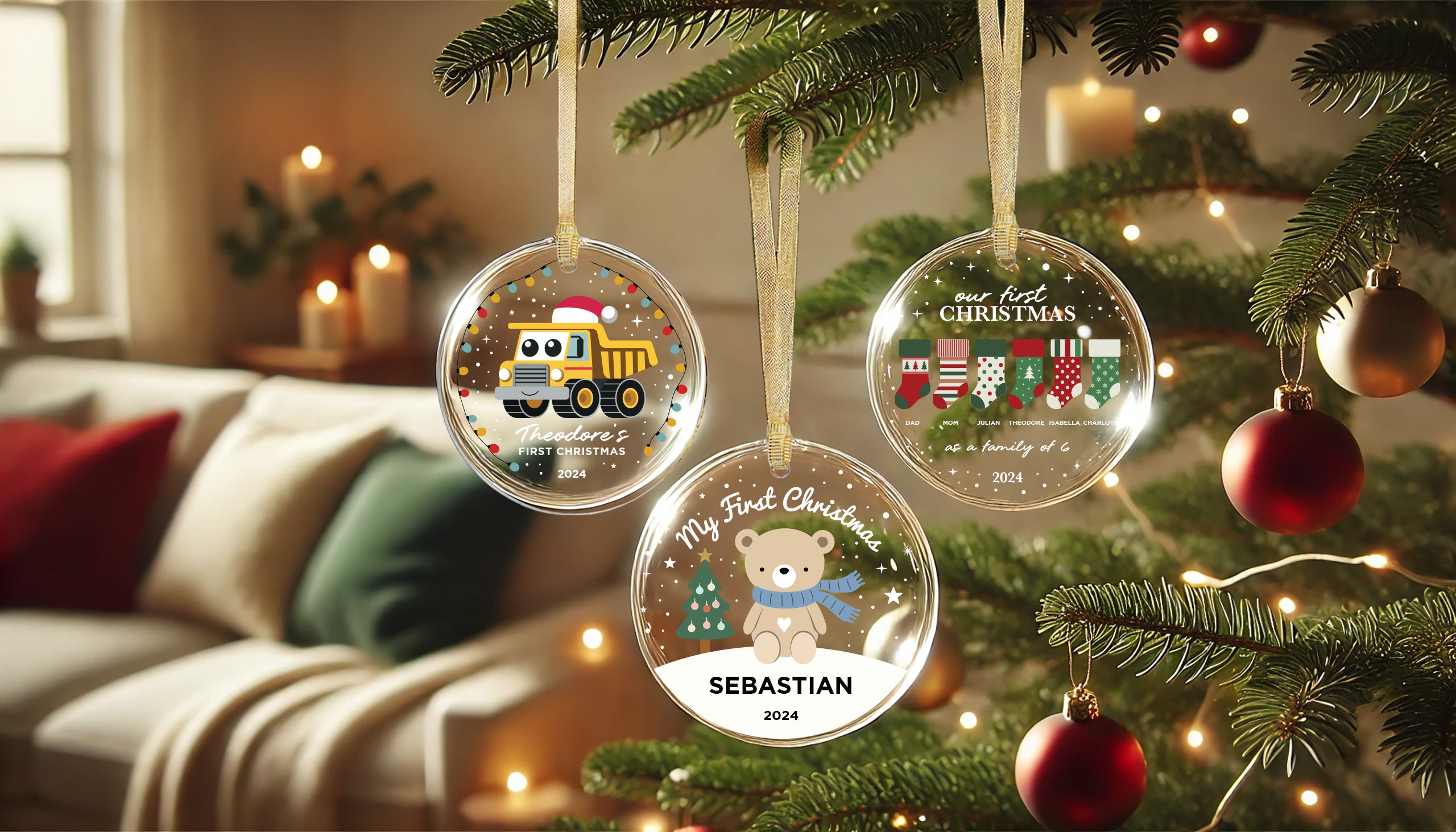 Christmas Ornaments Background